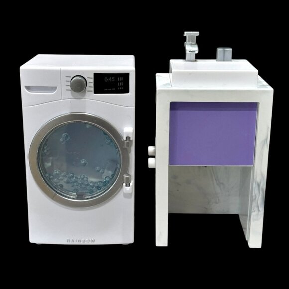 RAINBOW HIGH Doll House Furniture Washing Machine and Bathroom Sink Replacements - Picture 1 of 9